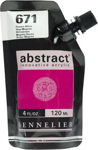 Miniatura 13 de SENNELIER Pintura acrílica abstracta innovadora para cuerpo pesado, bolsa de 16.9 fl oz, blanco titanio