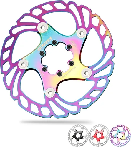 Miniatura 13 de BUCKLOS IIIPRO 140mm 160mm 180mm 203mm Rotor de Freno de Disco de Bicicleta Flotante con 6 Pernos, Rotores de Freno de Disco de Bicicleta de Acero