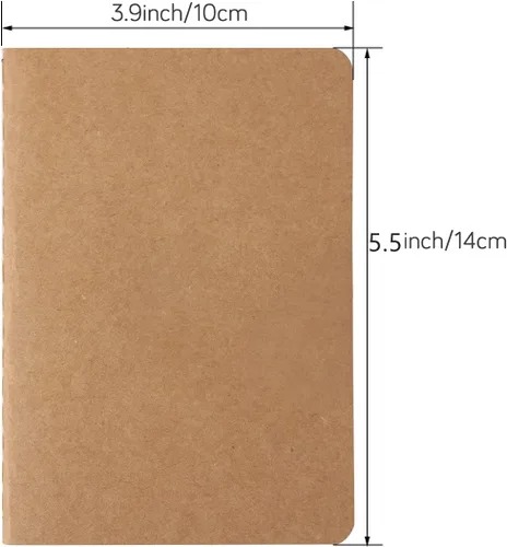 Miniatura 2 de EUSOAR Cuaderno de papel kraft A6, paquete de 8 cuadernos de 3.9 x 5.5 pulgadas, 60 páginas de tapa suave, diario de viaje, cuaderno de dibujo