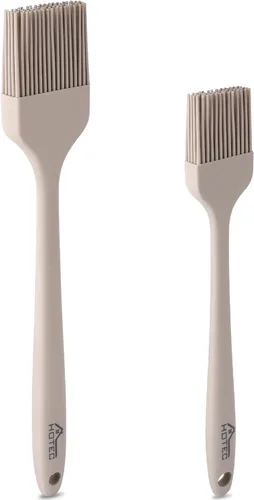 Miniatura 10 de HOTEC Cepillos para glasear resistentes al calor de 600 ℉, cepillo de repostería de silicona sin BPA, para untar aceite, mantequilla, salsa, adobos