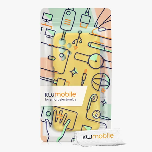 Miniatura 7 de kwmobile Funda compatible con Samsung Galaxy A13 4G - Funda delgada de silicona TPU - Acabado suave al tacto - Amarillo radiante