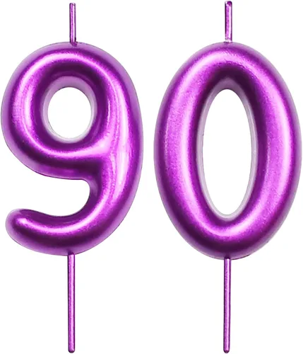 Miniatura 301 de DERVENTA Vela con números de 2.36 pulgadas, decoración perfecta para cumpleaños, brunch, postre, pastel, 1 pieza (número 0 rosa)