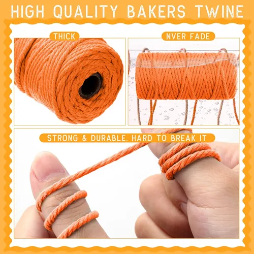 Miniatura 3 de 32 rollos de cuerda de macramé de 4 hebras de 0.157 in x 1760 yardas, cuerda de algodón natural de colores a granel, cuerda de macramé colorida