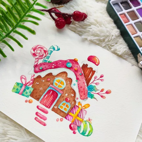 Miniatura 6 de Artecho Juego de pintura de acuarela de 50 colores, juego de acuarela de viaje con papeles de acuarela y pinceles, ideal para aficionados