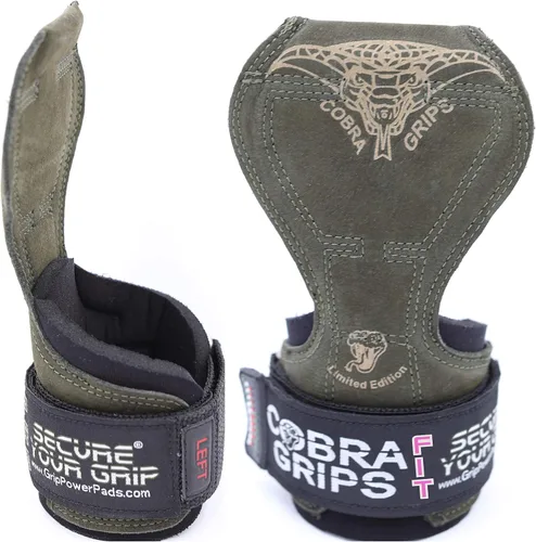 Miniatura 31 de Cobra Grips Weight Lifting Gloves with Adjustable Neoprene Padded Wrist Wraps - Heavy Duty Alternative to Power Lifting Hooks for Deadlifts