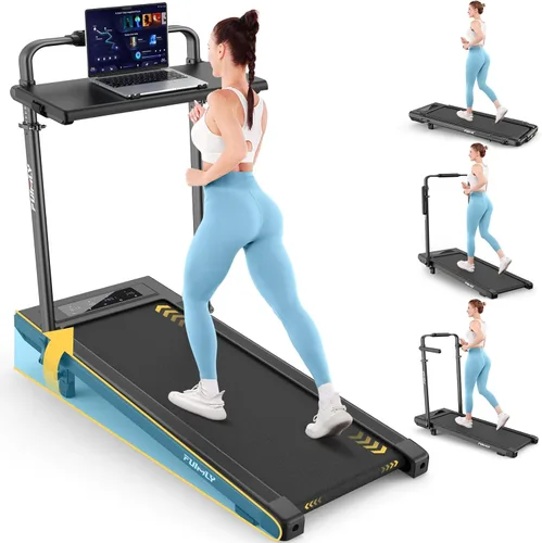Miniatura 7 de FUNMILY Cinta de Correr Plegable con Almohadilla de Caminata Mejorada con Inclinación del 12%/15% y Barra de Manejo, Cintas de Correr Compactas