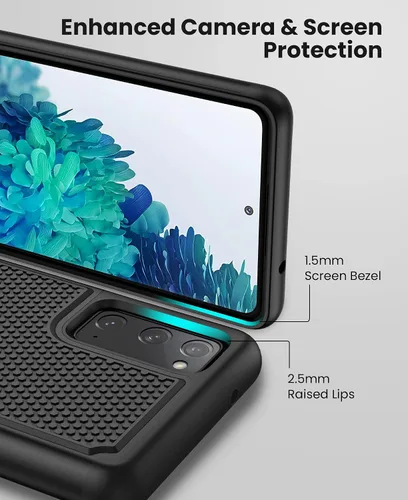 Miniatura 3 de Funda para Galaxy S20 FE 5G: Funda de doble capa para Samsung S20 FE Protección a prueba de golpes Textura antideslizante mate Funda protectora