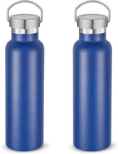 Miniatura 41 de Neihepal Paquete de 4 botellas de agua aisladas de 20 onzas, botella deportiva de doble pared de acero inoxidable con tapa de asa, termo Bubble gum