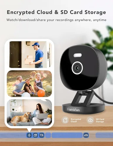 Miniatura 4 de Cámara de seguridad con cable 2K, interior/exterior para el hogar, mascotas, bebé, niñera, visión nocturna a color impermeable IP65, luz blanca