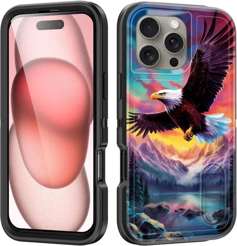 Miniatura 140 de Funda para iPhone Air con soporte integrado, a prueba de golpes, polvo y caídas, 3 capas, grado militar, funda protectora para iPhone Air de 6.5