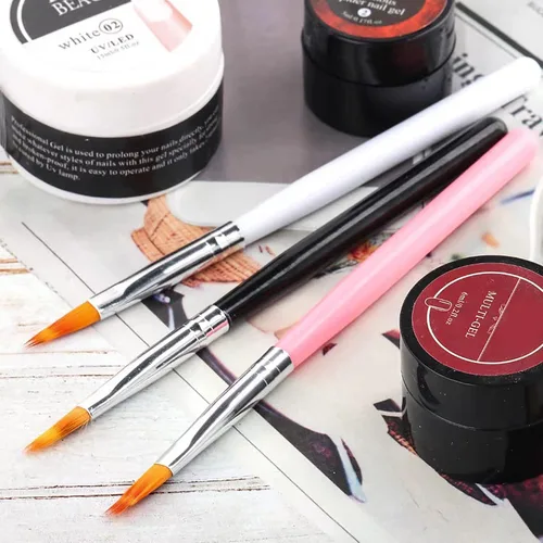 Miniatura 4 de 6pcs Ombre Nail Brush Nail Paint Pen para línea de encaje degradado Color Ombre cepillo para uñas de gel, pinceles de arte de uñas de madera, Ombre