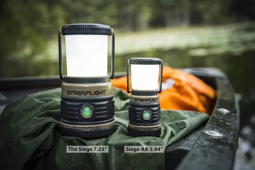 Miniatura 8 de Linterna Streamlight 44941 Siege AA de 200 lúmenes con LEDs blancos y rojos para acampar y emergencias, color Coyote LED blanco y rojo