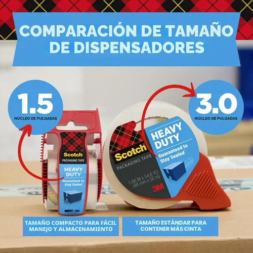 Miniatura 4 de Scotch Cinta de embalaje de alta resistencia, transparente, resistente a las roturas, 1.88 pulgadas x 27.7 yardas por rollo (1000 pulgadas), 2