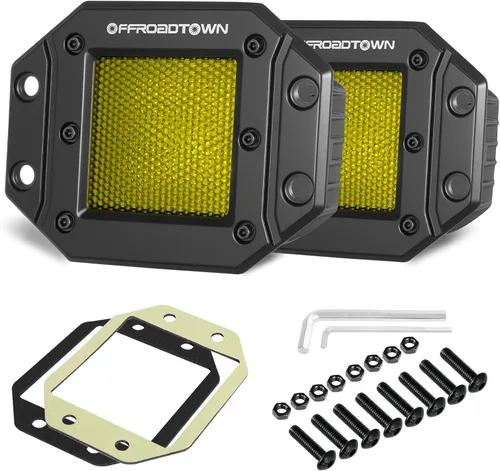 Miniatura 14 de Cápsulas LED de montaje empotrado, OFFROADTOWN de 5" y 12,000 lm, luz LED CREE para conducción, luz de respaldo y reversa, barra de luz empotrada