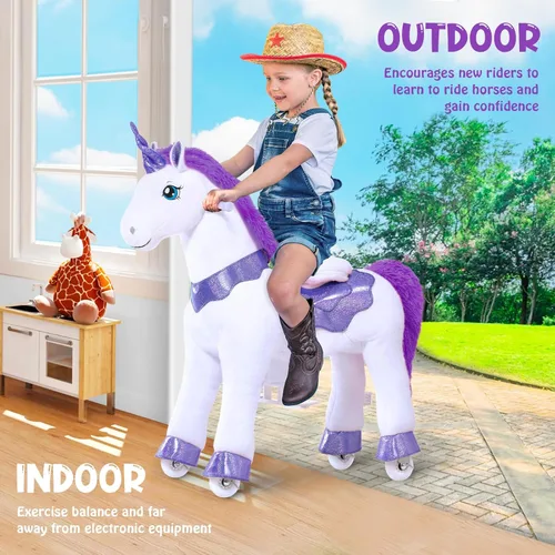 Miniatura 8 de PonyCycle Unicorn para montar con freno, juguete interactivo modelo esencial E, juguetes de unicornio para niñas