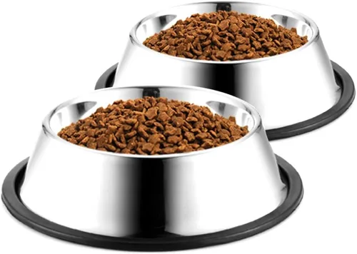 WEDAWN Cuencos de acero inoxidable para perros, 1 taza/8 onzas, cuenco para agua y alimentos con base de goma, cuencos para mascotas para perros