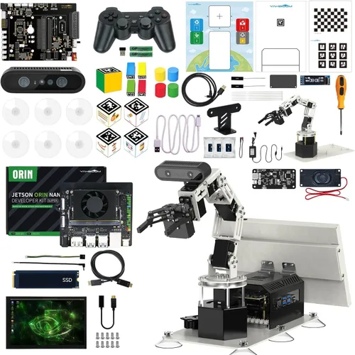 Miniatura 16 de Yahboom 6DOF Kit de brazo robótico de programación 3D, agarre adaptativo 3D, inteligencia incorporada, modelo de IA grande para ingenieros mecánicos