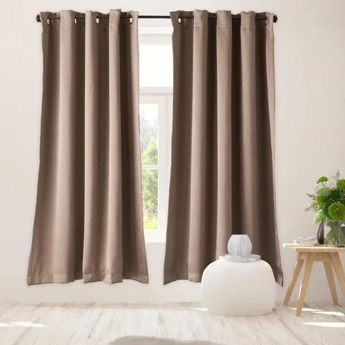 Miniatura 10 de LUXE WEAVERS Eco Collection - Par de paneles de ventana, color crema, 100% opacas, 63 pulgadas de largo