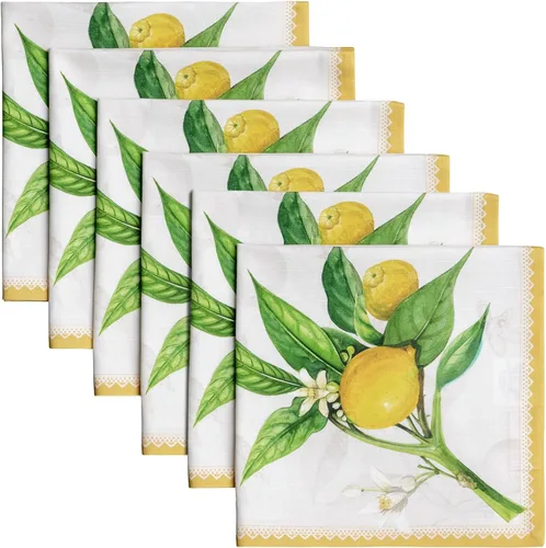 Miniatura 50 de Maison d' Hermine Happy Florals - Juego de 4 servilletas 100% algodón suave y cómodo perfectas para cenas familiares, bodas, fiestas de cóctel, 063