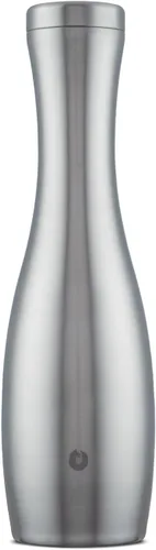 Miniatura 7 de SNOWFOX Jarra de vino, acero inoxidable aislado y base de silicona antideslizante, nogal oscuro, 25 onzas