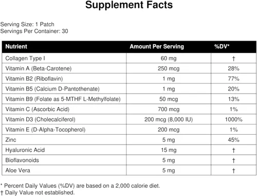 Miniatura 2 de Ultra Collagen Plus - Parche transdérmico tópico – Soporte diario para la piel, el cabello, las uñas y las articulaciones con péptidos de colágeno