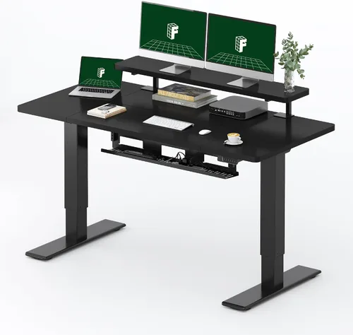 Miniatura 11 de FLEXISPOT Escritorio Eléctrico de Pie de Una Pieza, 40 x 24 Pulgadas Escritorio Ajustable con Superficie Sin Costuras, Controlador de Memoria