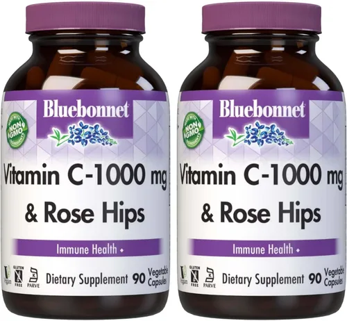 Miniatura 10 de Bluebonnet Nutrition Vitamina C-1000 mg Plus Rose HIPS cápsulas vegetales para salud inmunológica, para protección antioxidante, sin soja, sin