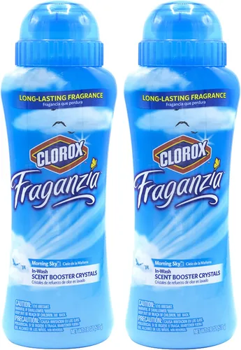 Miniatura 24 de Clorox Fraganzia Cristales Potenciadores de Aroma para Ropa con Fragancia Cielo Matutino - Perlas Aromáticas Perfumadas para el Lavado que Dejan
