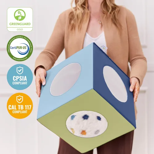 Miniatura 5 de ECR4Kids SoftZone - Cubo de espejo, juguete sensorial, tono de tierra Tono tierra
