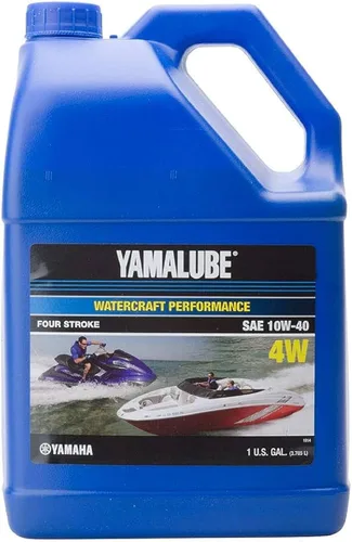 Yamaha Yamalube 10W-40 Mineral 4W WaterCraft Aceite de motor de alto rendimiento, 1 galón, #LUB-10W40-WV-04