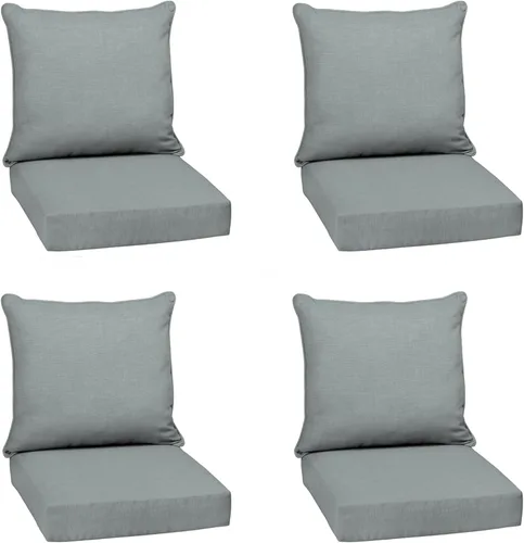 Miniatura 174 de Arden Outdoor Deep Seat Cushion Set, 24 x 24 pulgadas, Cojín para exteriores resistente al clima, a la lluvia y a la decoloración para silla, sofá