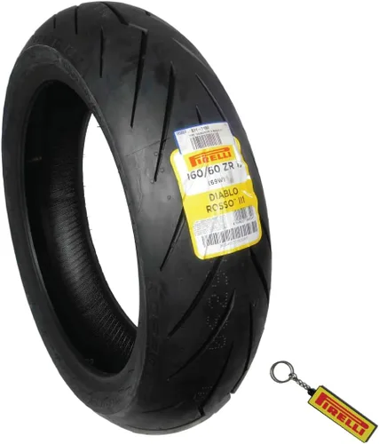 Miniatura 18 de Pirelli Diablo Rosso III 110/70ZR17 54W - Neumático delantero de motocicleta de alto rendimiento, duradero y confiable para bicicletas deportivas