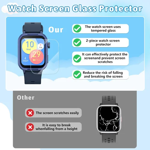 Miniatura 3 de Reloj inteligente para niños y niñas, relojes para niños con 19 modos deportivos, frecuencia cardíaca, monitor de sueño, podómetro, reloj Azul