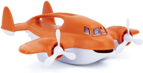 Green Toys Fire Plane - Juego de simulación, habilidades motoras, vehículo de juguete de baño para niños. Sin BPA, ftalatos, PVC. Apto para