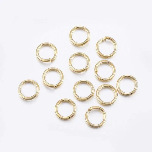 Miniatura 44 de HDSupplies 100 piezas - 4mm de argollas de acero inoxidable 304 de tono negro - Calibre 22 (espesor de 0.6mm)