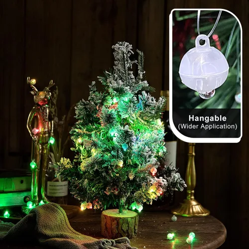 Miniatura 2 de ZGWJ 50 piezas de luces de globo mini, funciona con pilas, luz redonda impermeable LED de tiempo de espera prolongado para globo de cumpleaños