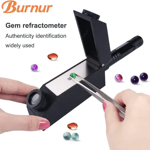 Miniatura 2 de Refractómetro portátil de gema, RHG181 1.30-1.81 probador de ldentificación de piedras preciosas Presidium para joyería, oro y plata y diamante