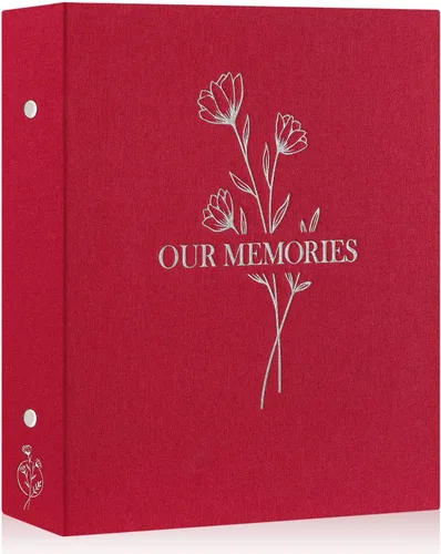 Miniatura 40 de Lanpn Álbumes de fotos pequeños de 4 x 6 pulgadas, 50 imágenes, paquete de 2 unidades, mini capacidad de lino Our Memories, juego de bolsillos