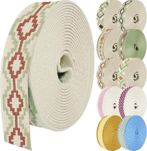 Miniatura 76 de 1.5 pulgadas Correa de nailon con patrón, correas de cinturón de nailon, correas para bolso, correas para mochila, cinturón de nailon