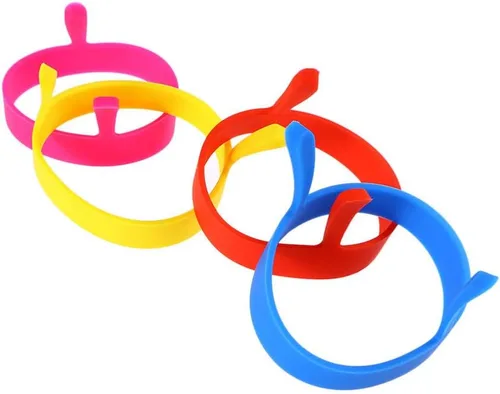 Miniatura 2 de UPKOCH 12 piezas de anillo de huevo de silicona antiadherentes anillos de cocción de huevos fritos para freír huevos, tortilla, huevo, mcmuffins
