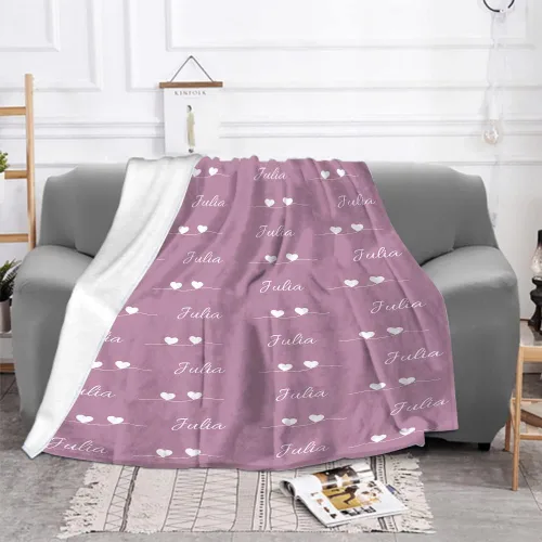 Miniatura 3 de Mantas de bebé personalizadas para niñas y niños con nombre – Mantas de bebé recién nacido, mantas para cama de bebé con nombre – Manta con nombre