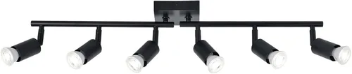 Miniatura 13 de Lámpara de techo moderna de montaje empotrado, cabezal direccional ajustable, luces negras para interiores, luz de pista única montada
