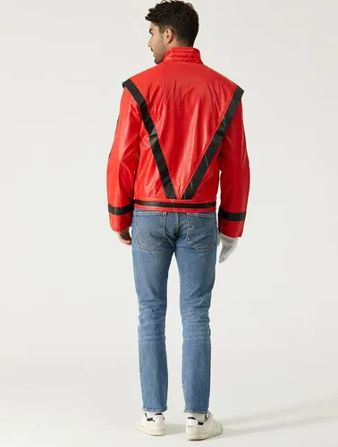 Miniatura 5 de Chaqueta de piel roja y negra para cosplay