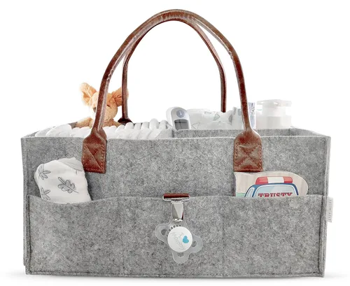 Miniatura 10 de Lily Miles Organizador de pañales para bebé, cesta de almacenamiento para recién nacidos, regalo neutro para baby shower, imprescindible
