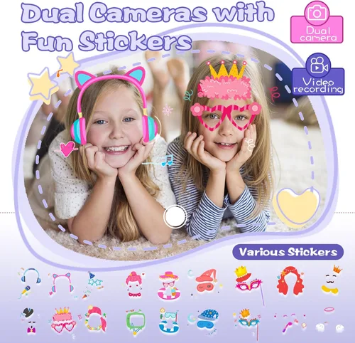 Miniatura 3 de Teléfono inteligente para niños, regalos de cumpleaños de Navidad para niños y niñas, juguetes de teléfono celular con doble cámara reproductor