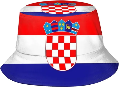 Sombrero de pescador croata con bandera de Croacia, gorra de pescador croata para exteriores para mujeres y hombres Bandera de Croacia-g006
