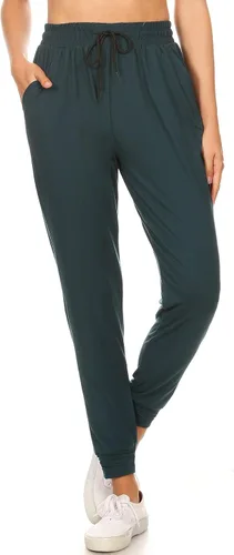 Miniatura 2 de Leggings Depot - Pantalones deportivos de calce relajado para mujer, con bolsillos y puños, ideales para yoga y entrenamiento
