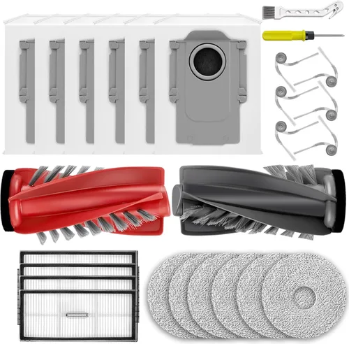 Miniatura 11 de 27 piezas Qrevo Curv 2 accesorios de repuesto compatibles con aspiradora robot Qrevo Curv 2 Flow, 1 juego de cepillo principal, 1 fregona