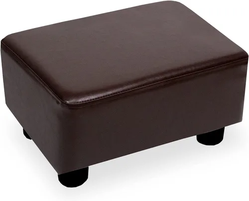 Miniatura 19 de CAROLMADE Taburete Pequeño Otomana Reposapiés con Patas Bajo el Escritorio Reposapiés para Sala de Estar, Dormitorio y Oficina, Negro