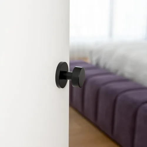 Miniatura 4 de Explore Hardware Bora Bora - Pomo para puerta de paso de latón macizo, color negro mate para puertas de pasillo o armario